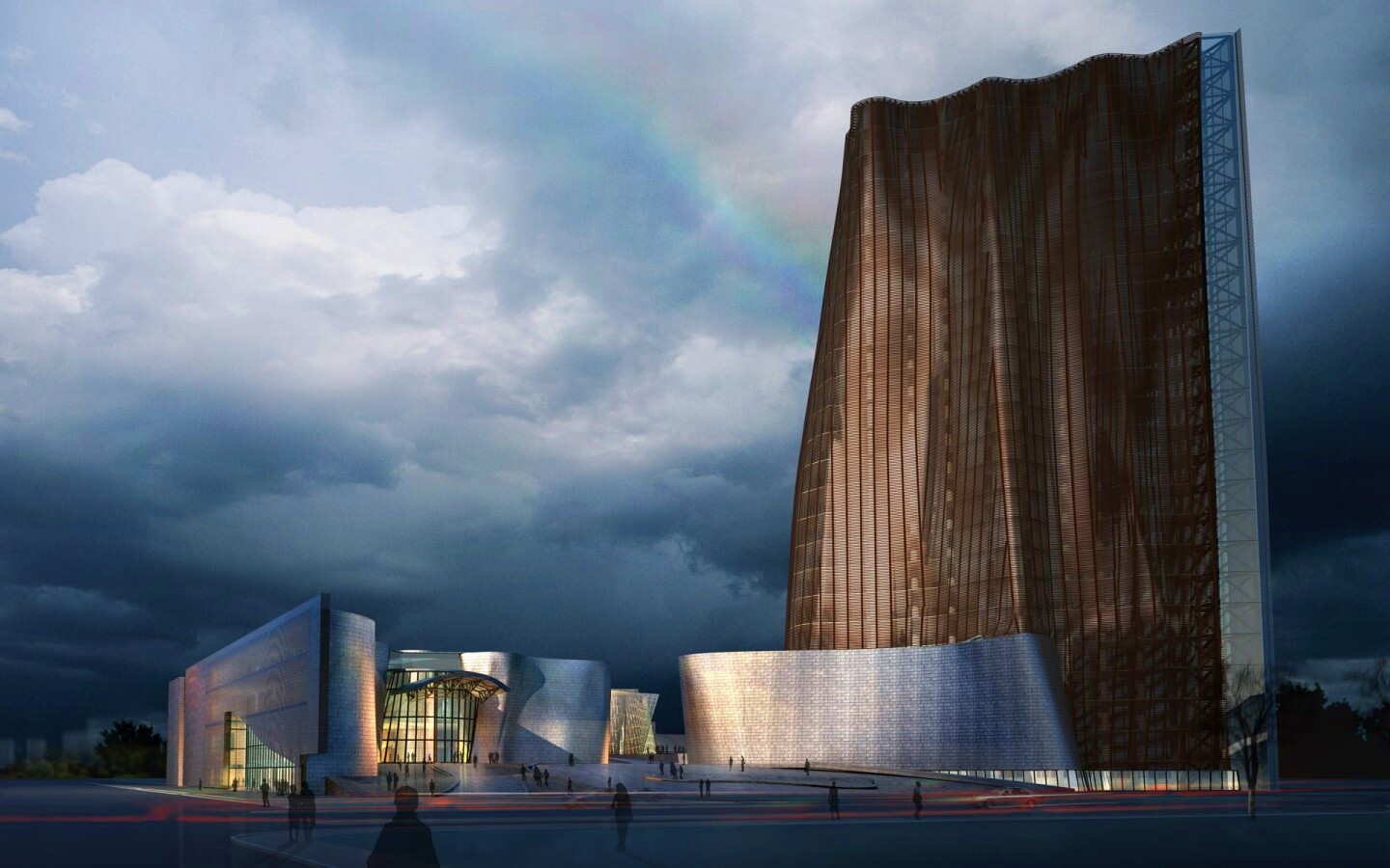 Здание обои