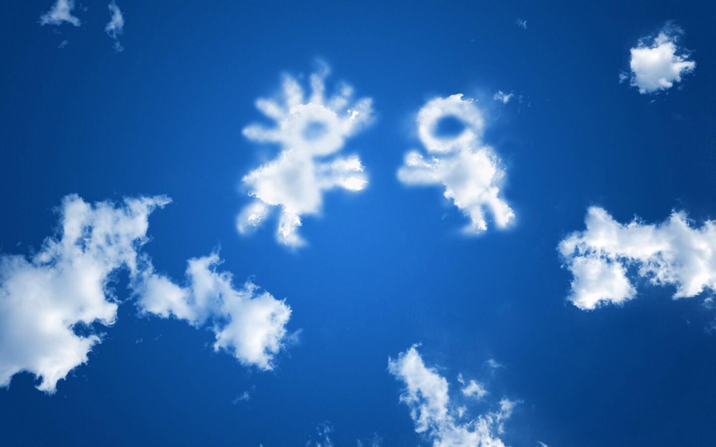 Фигуры из облакоа обои