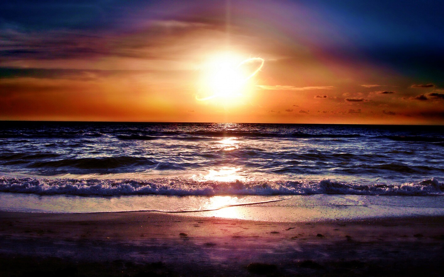 Морской закат обои