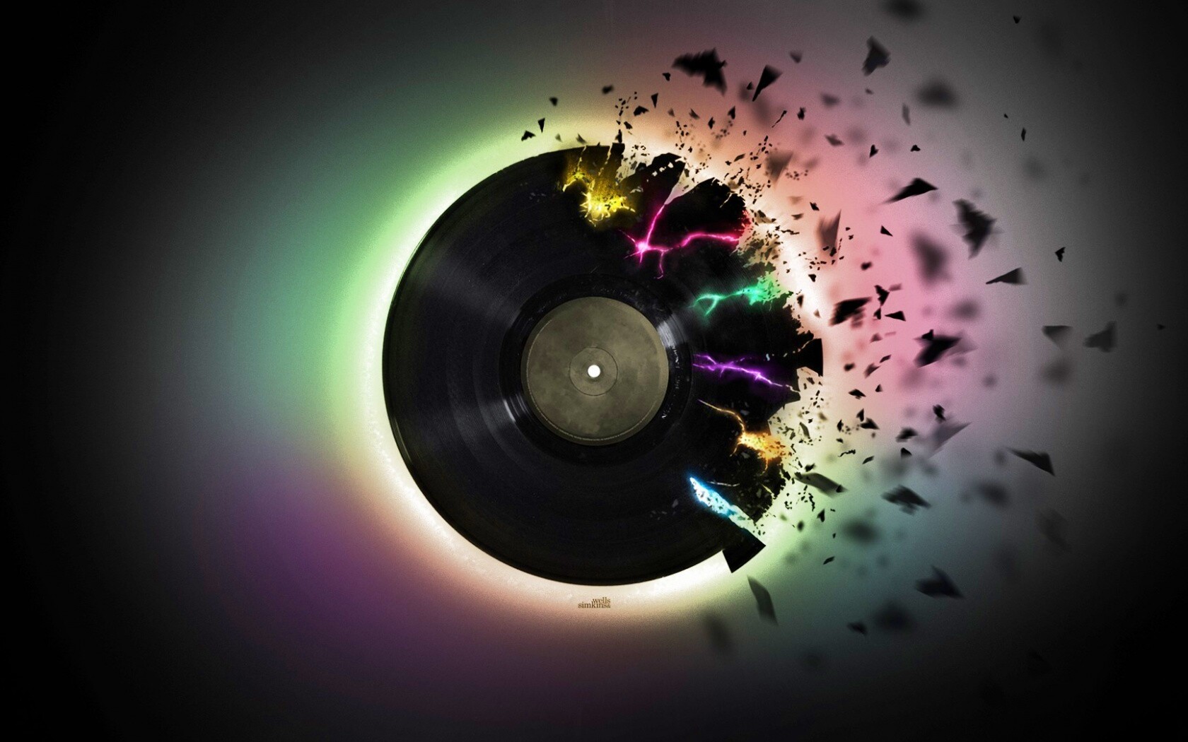 Разрывающийся винил обои