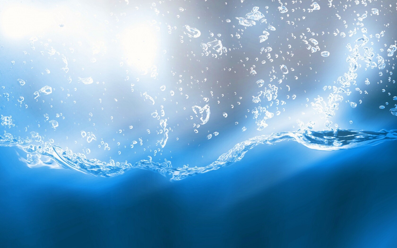 Пузырьки в воде обои