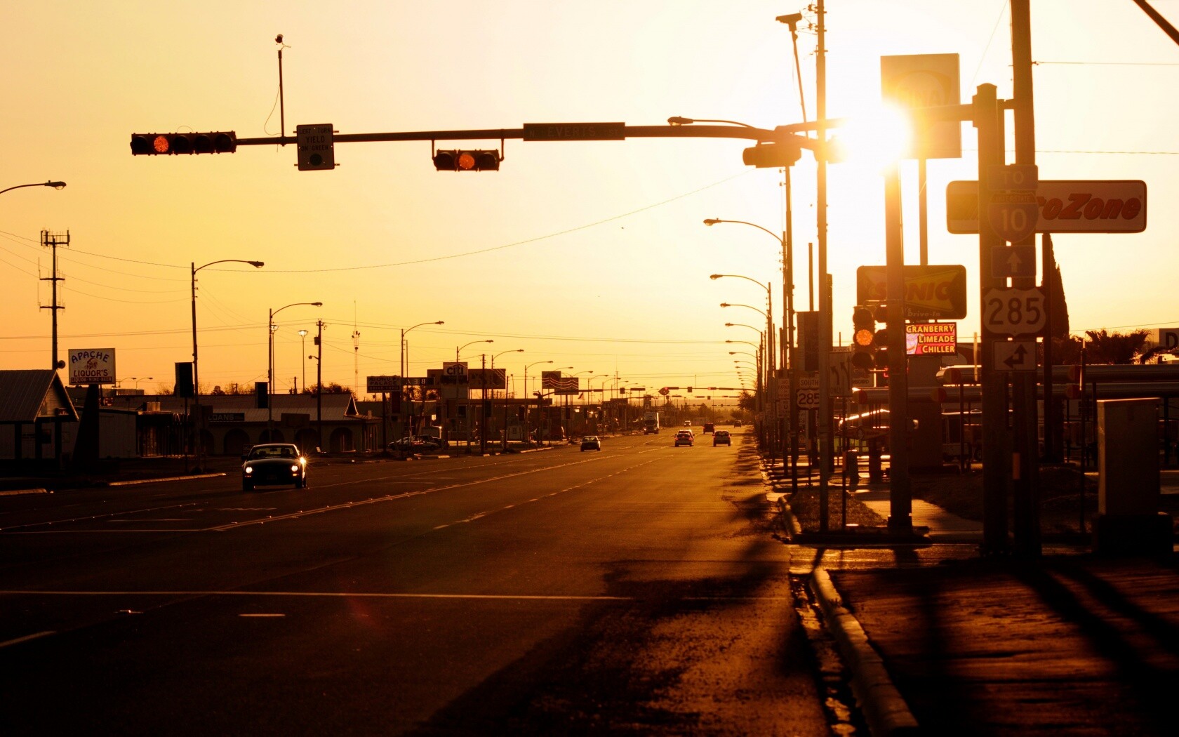Закат в Лос Анджелесе обои