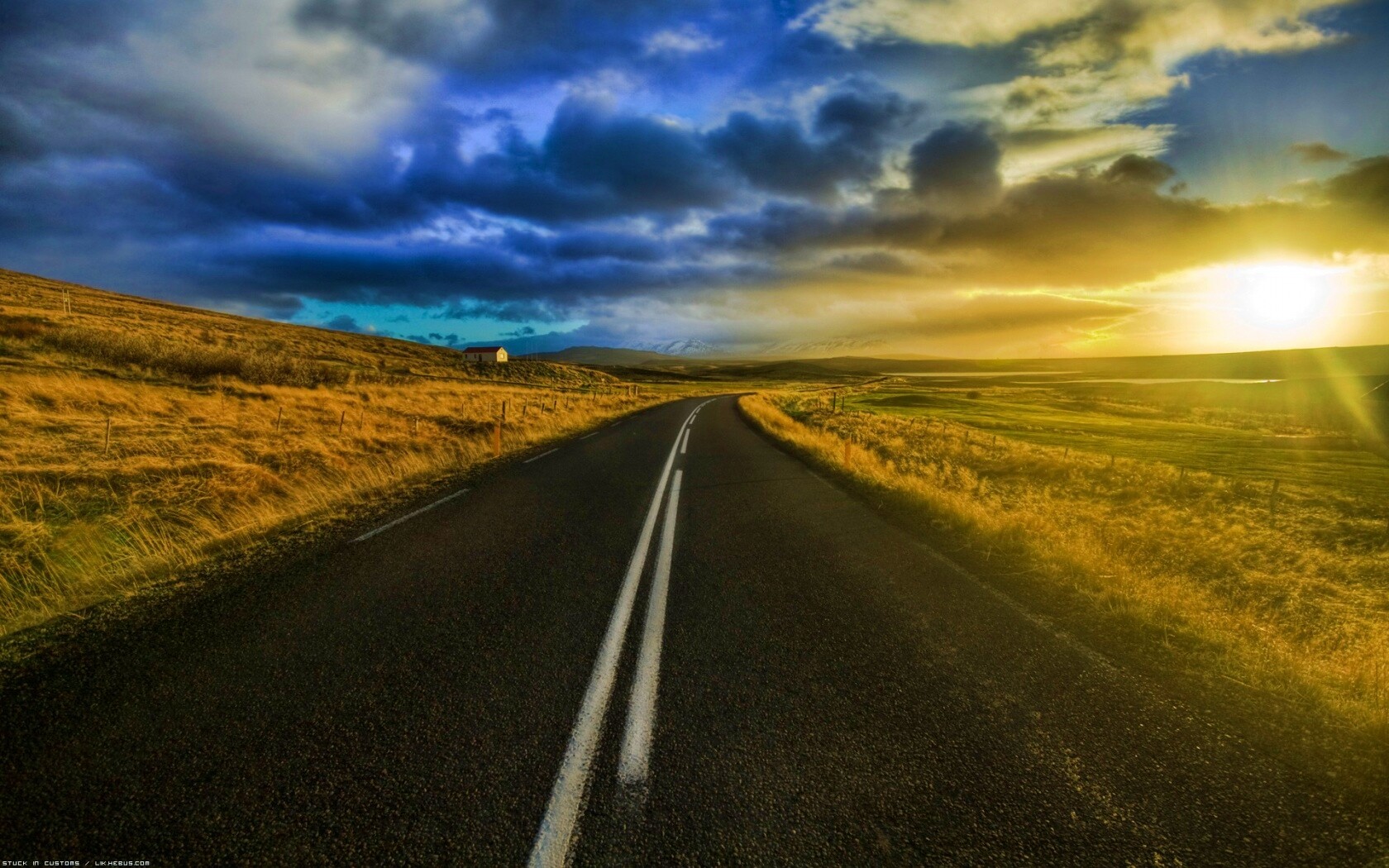 Пустая дорога обои