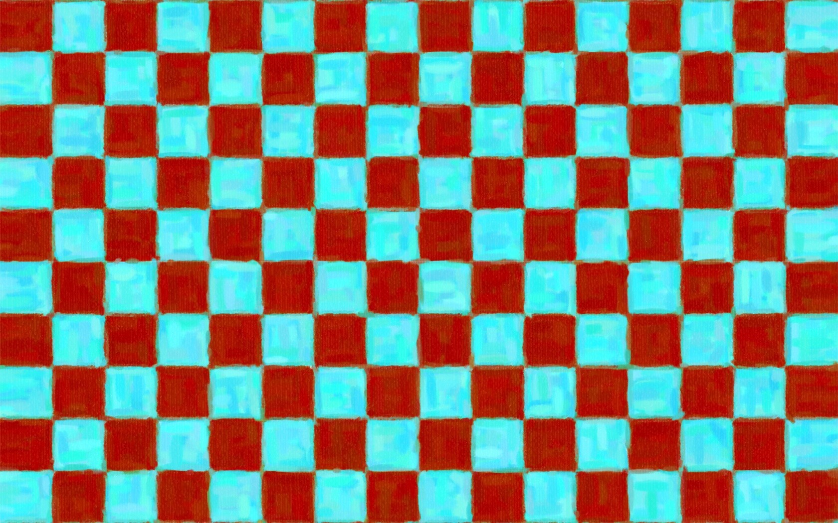 Рисованные красно-голубые клетки обои