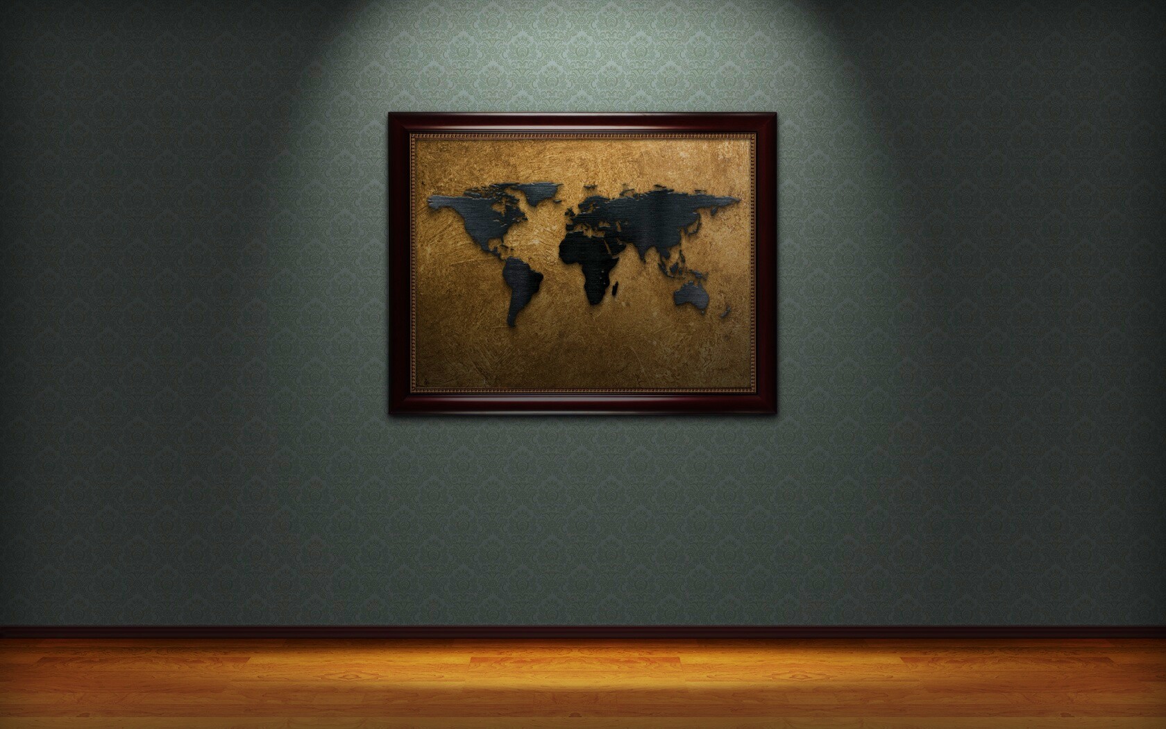 Картина с картой мира обои
