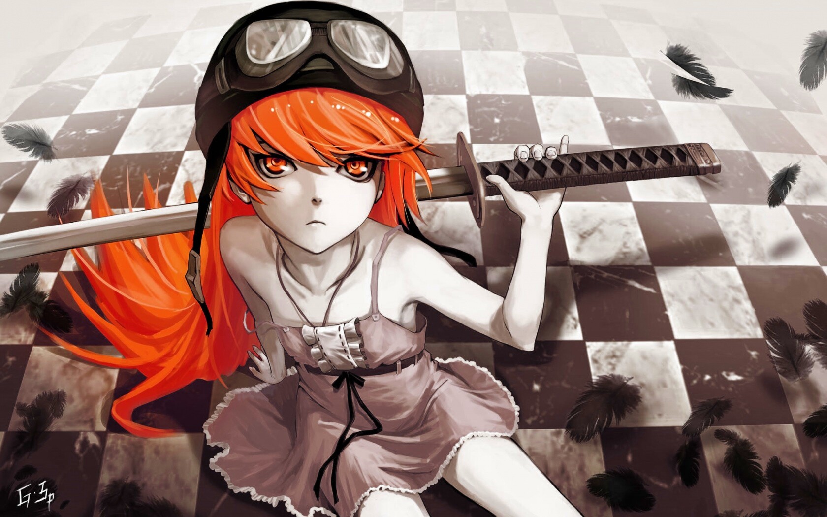 Полувампир из Bakemonogatari обои