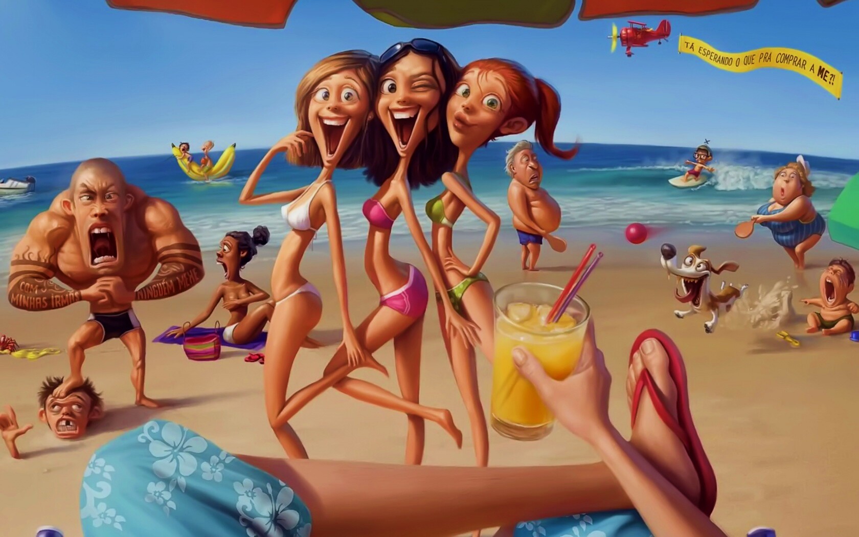 На пляжу ляжу) обои