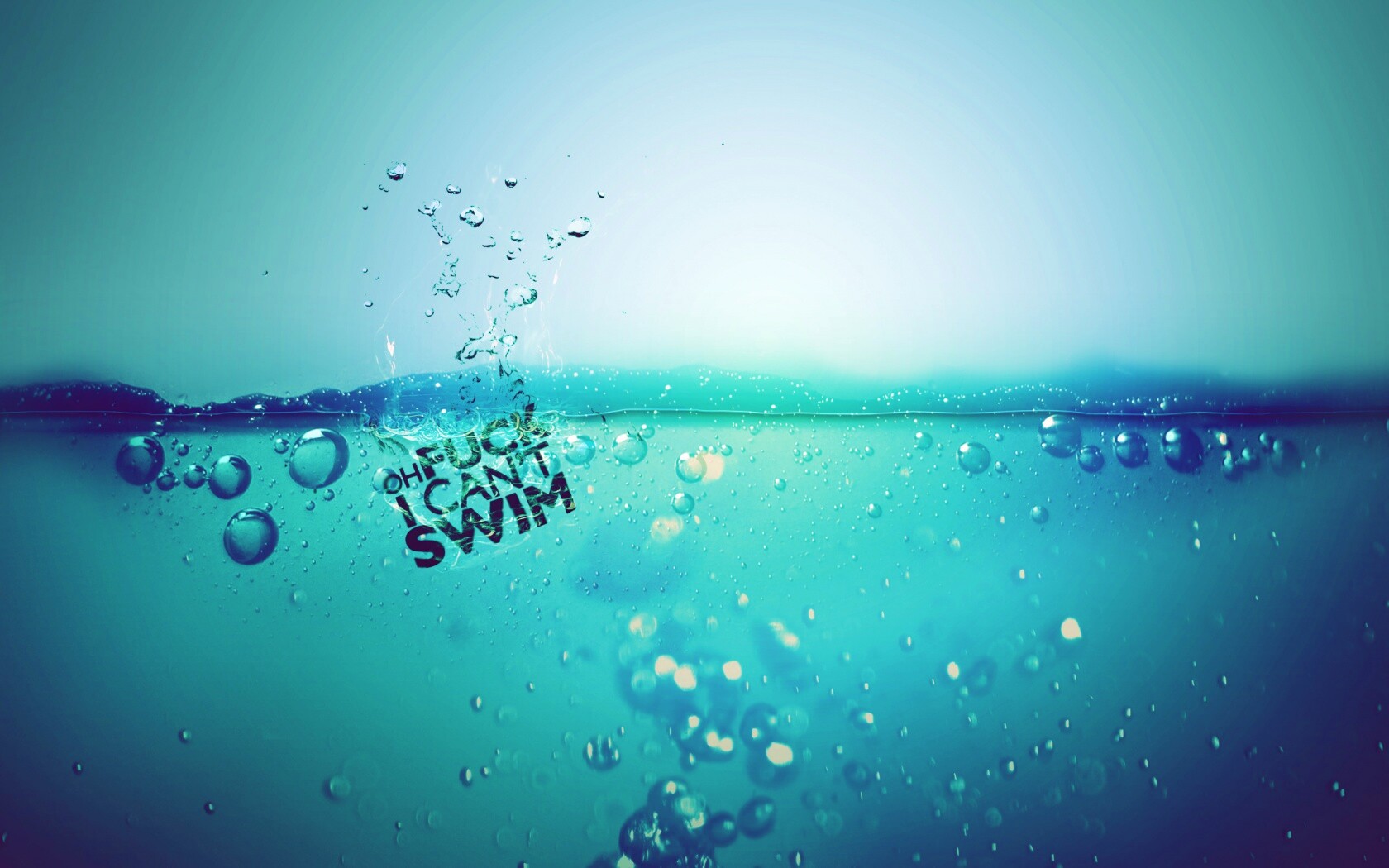 Oh fuck i cant swim обои