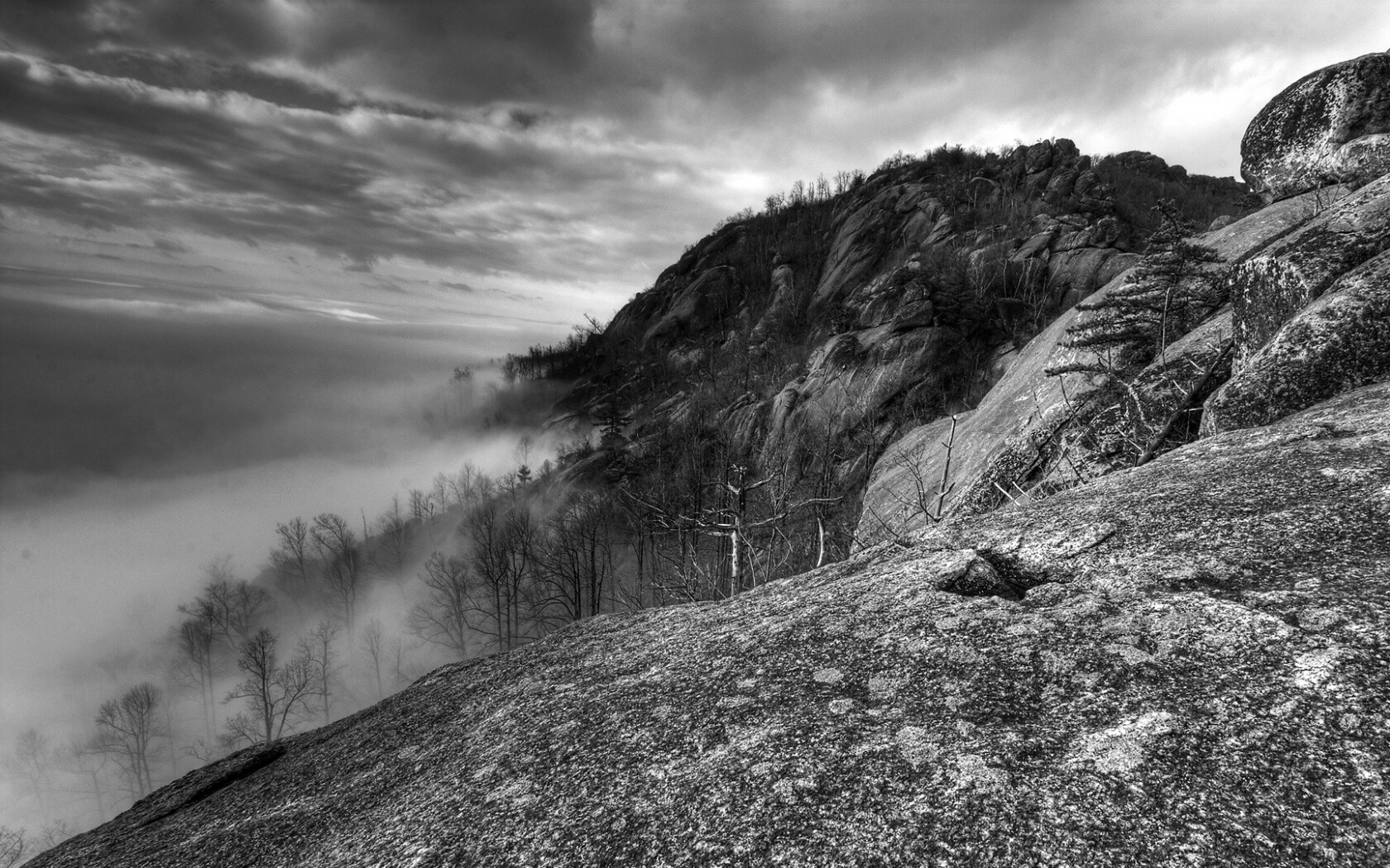 Туманные горы обои