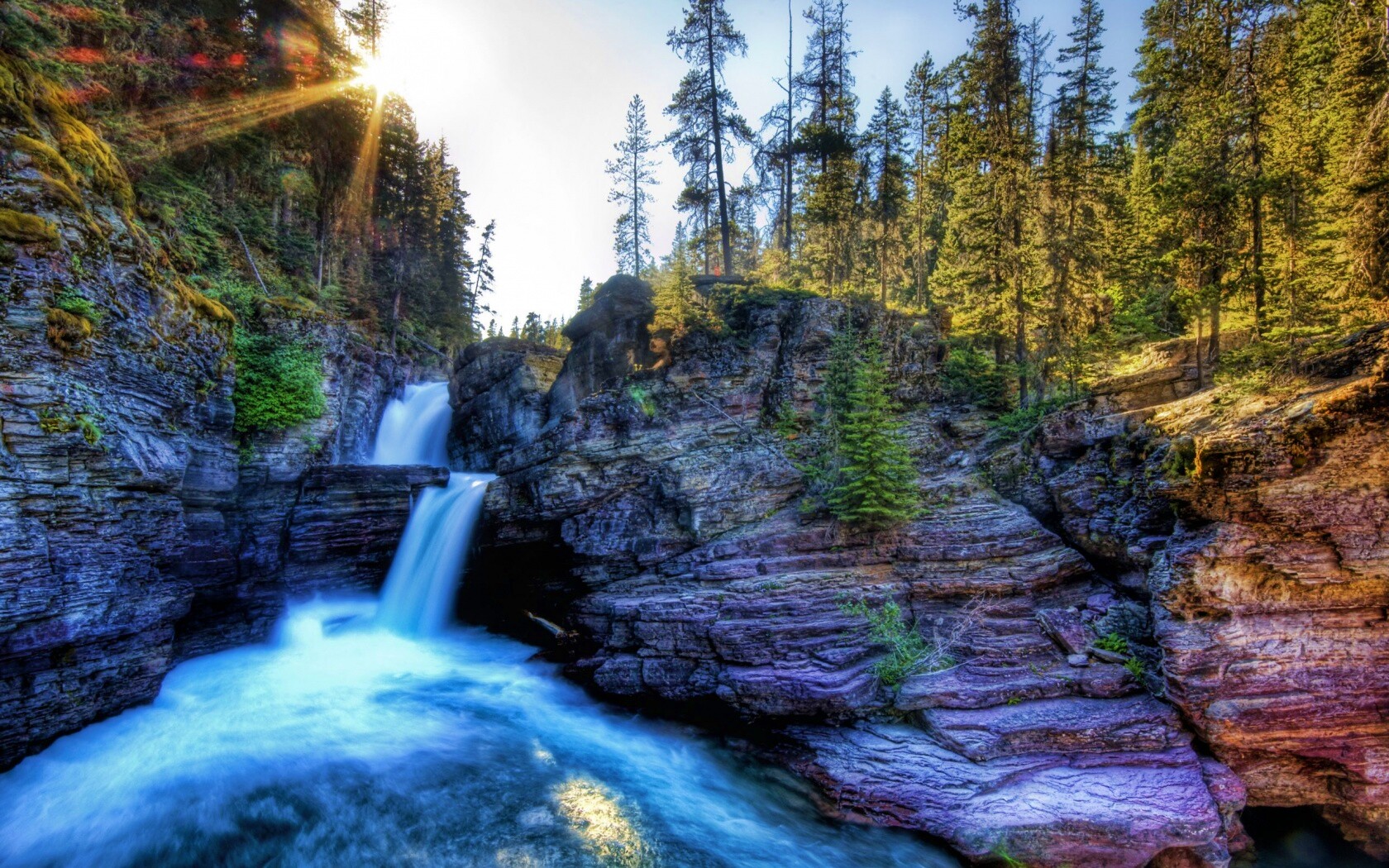 Горные водопады обои