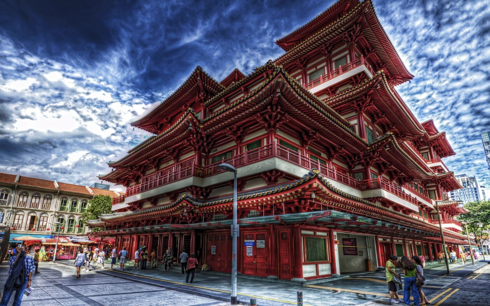 Храм в Сингапуре обои