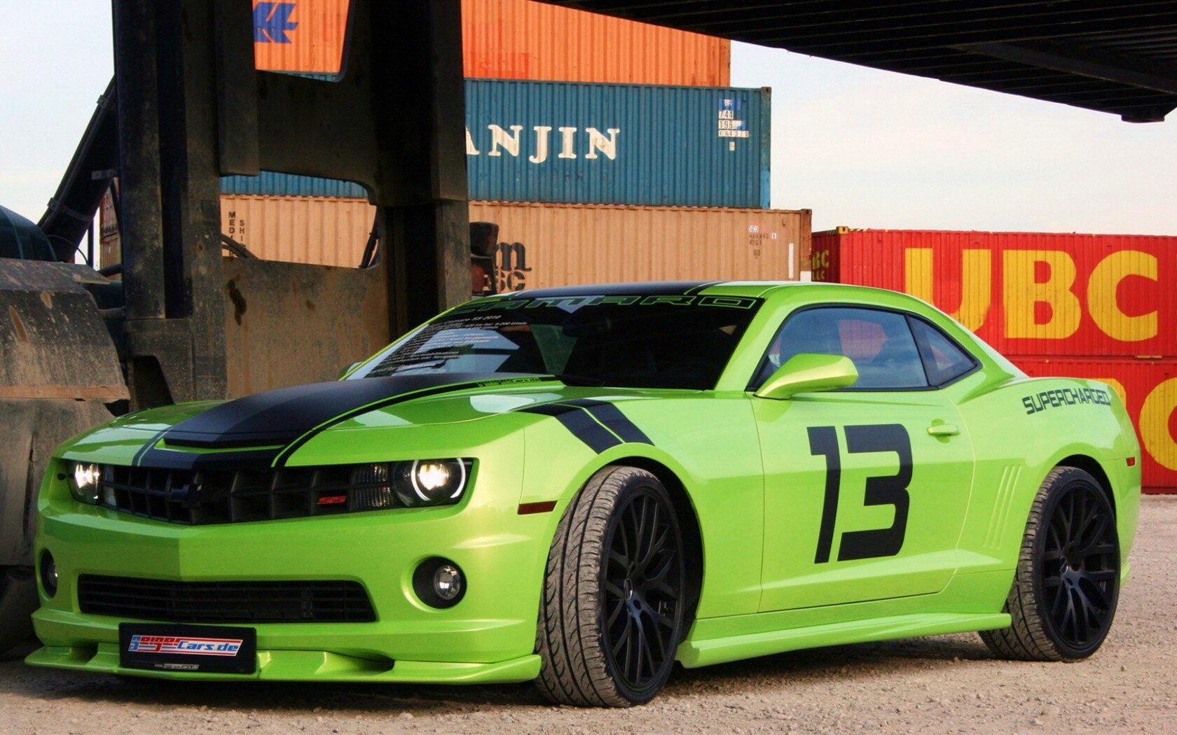 Шевролет камаро зеленый обои