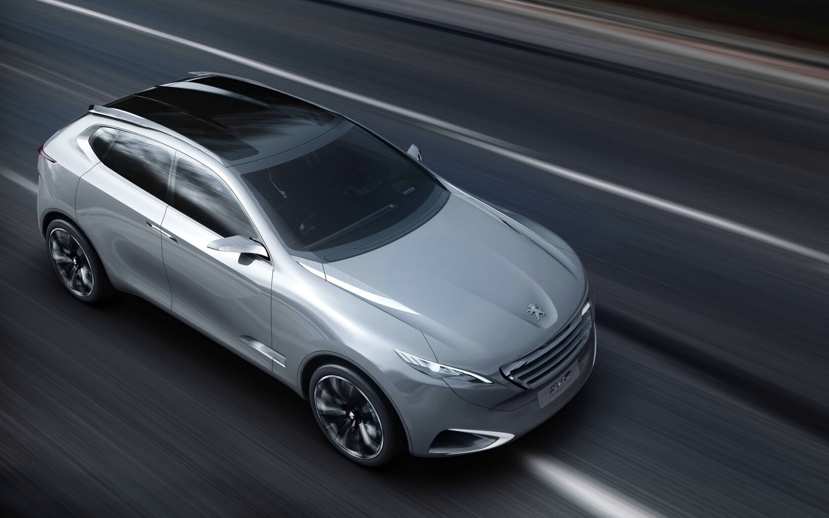 Концепт пежо на трассе обои