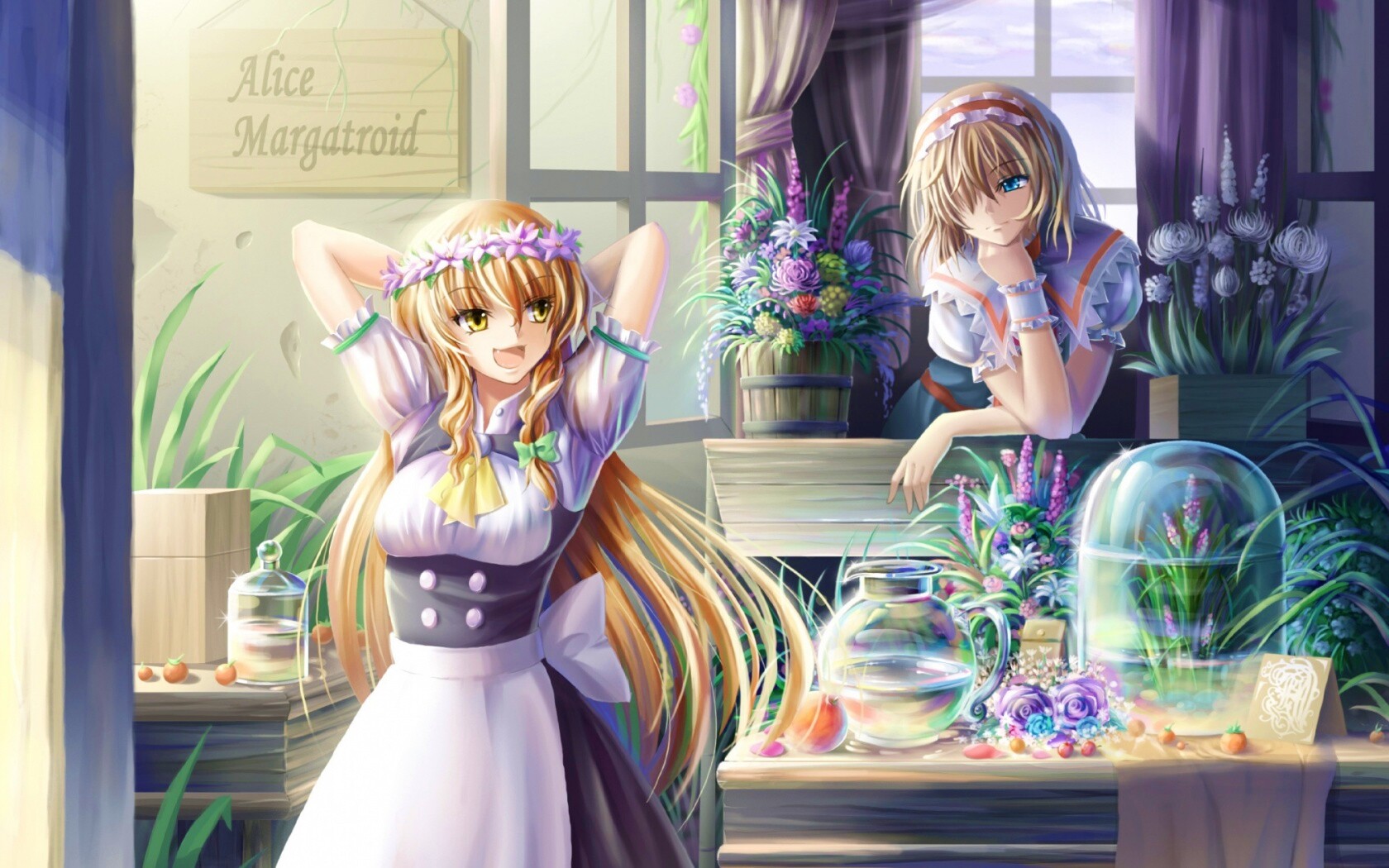 Анимешное утро обои