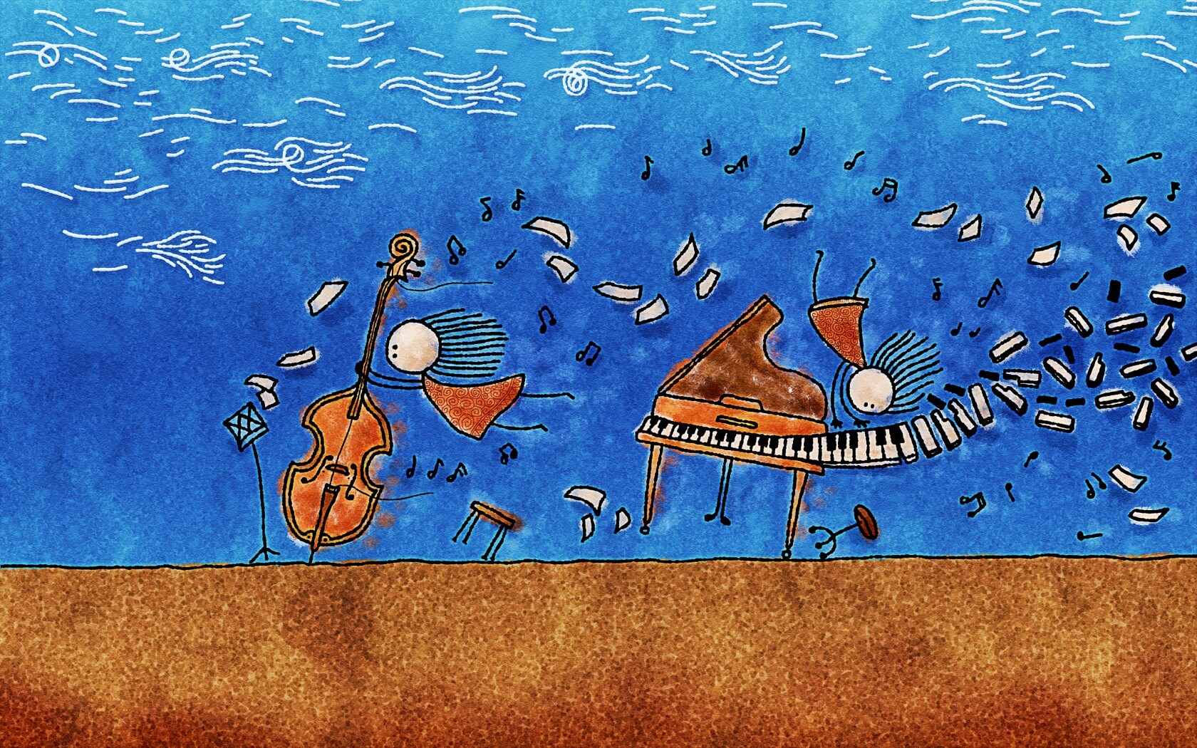 Воздушная инструментальная музыка обои