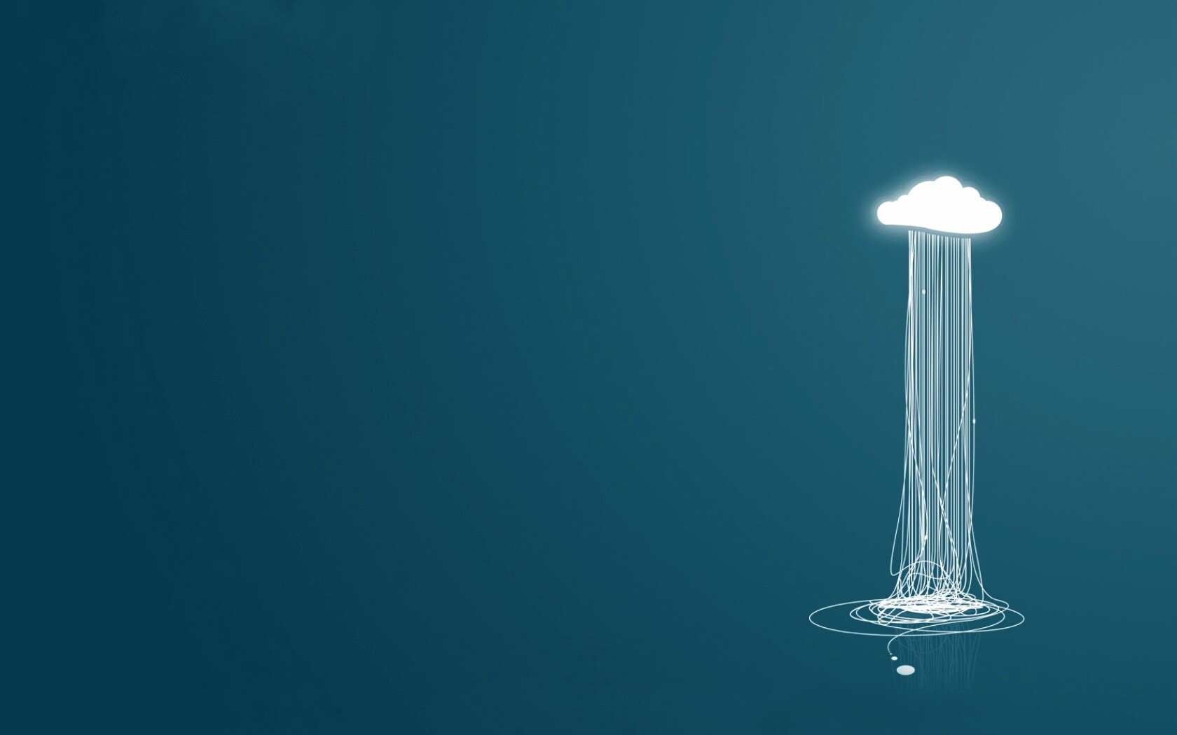 Тучка изливается нитями обои