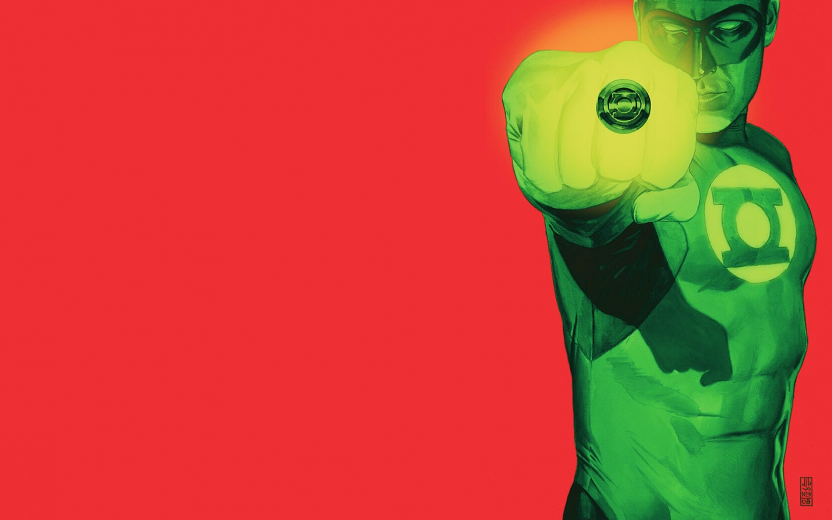 Зелёный фонарь рисунок обои