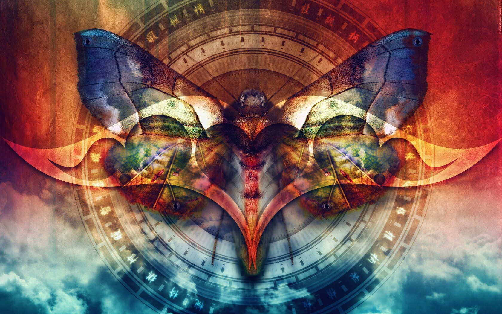 Красивая фэнтезийная бабочка обои