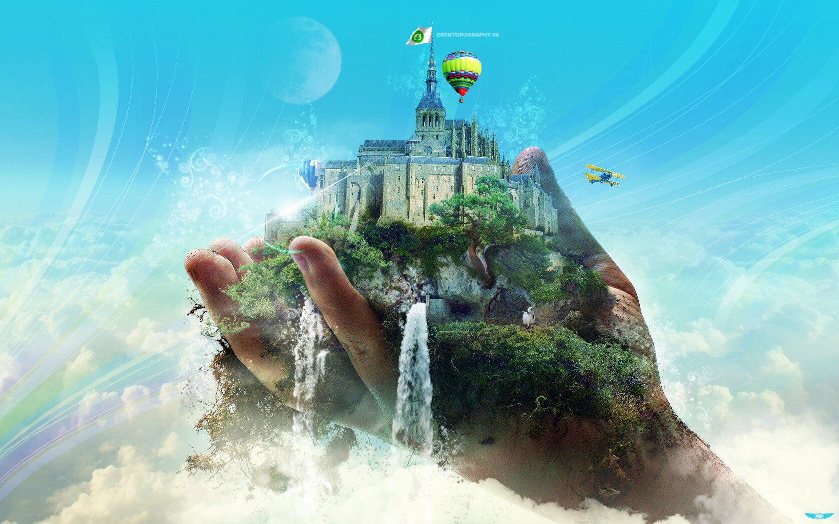 Замок в руке обои