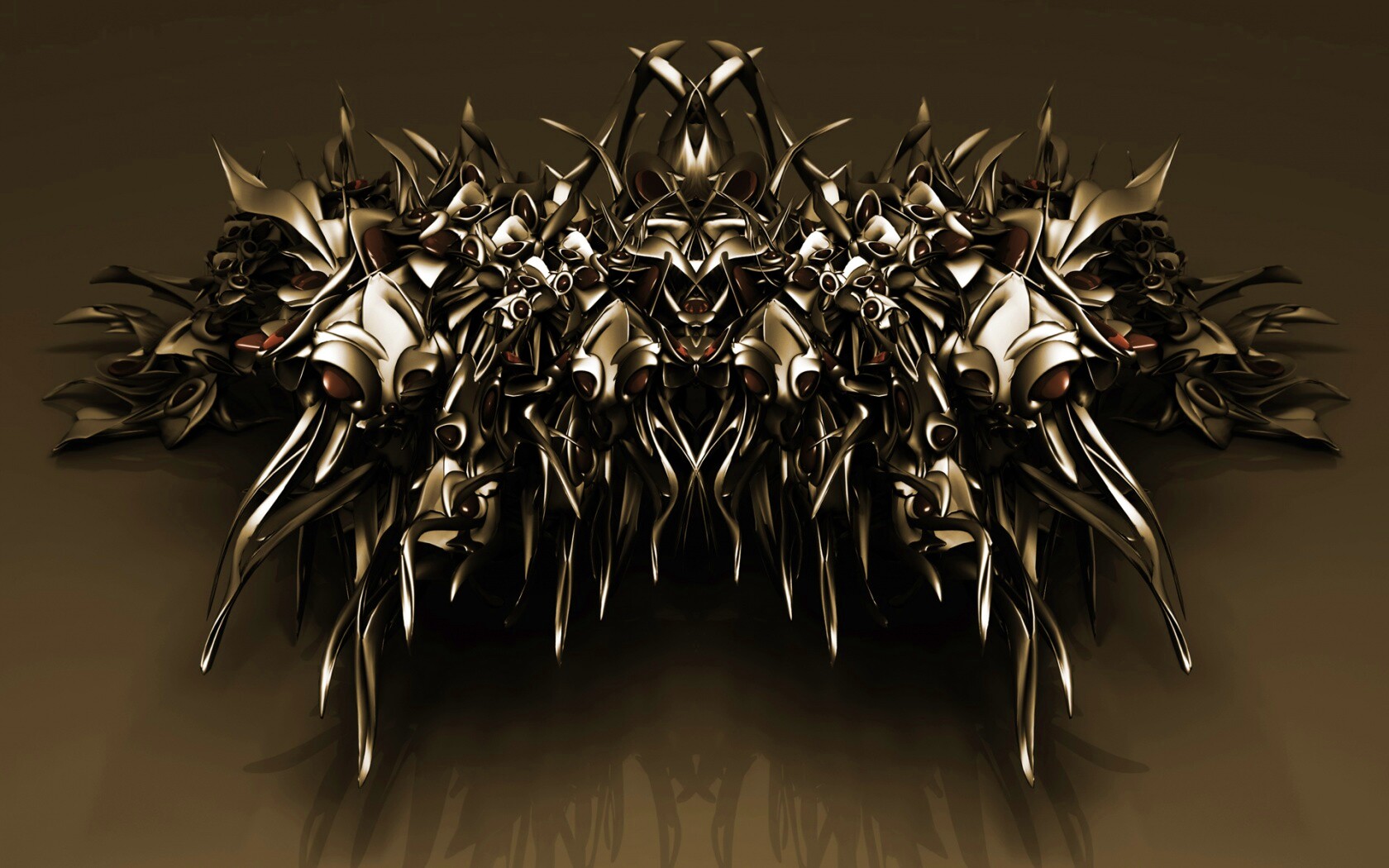 Страшная трехмерная абстракция обои