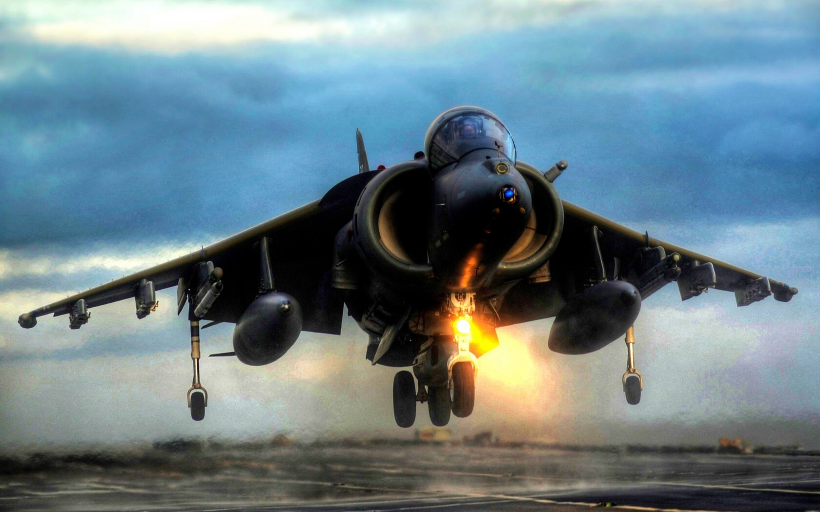 Истребитель на взлете обои