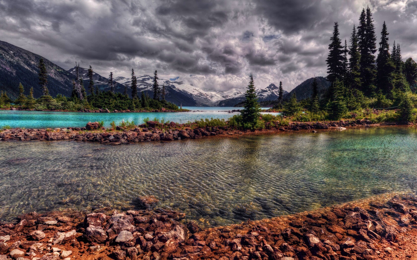 Горная река обои