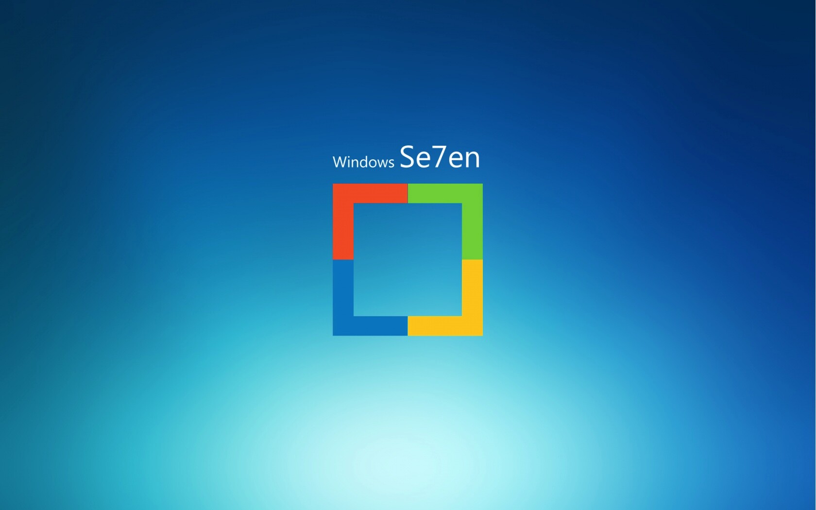Квадратное лого Windows Seven обои