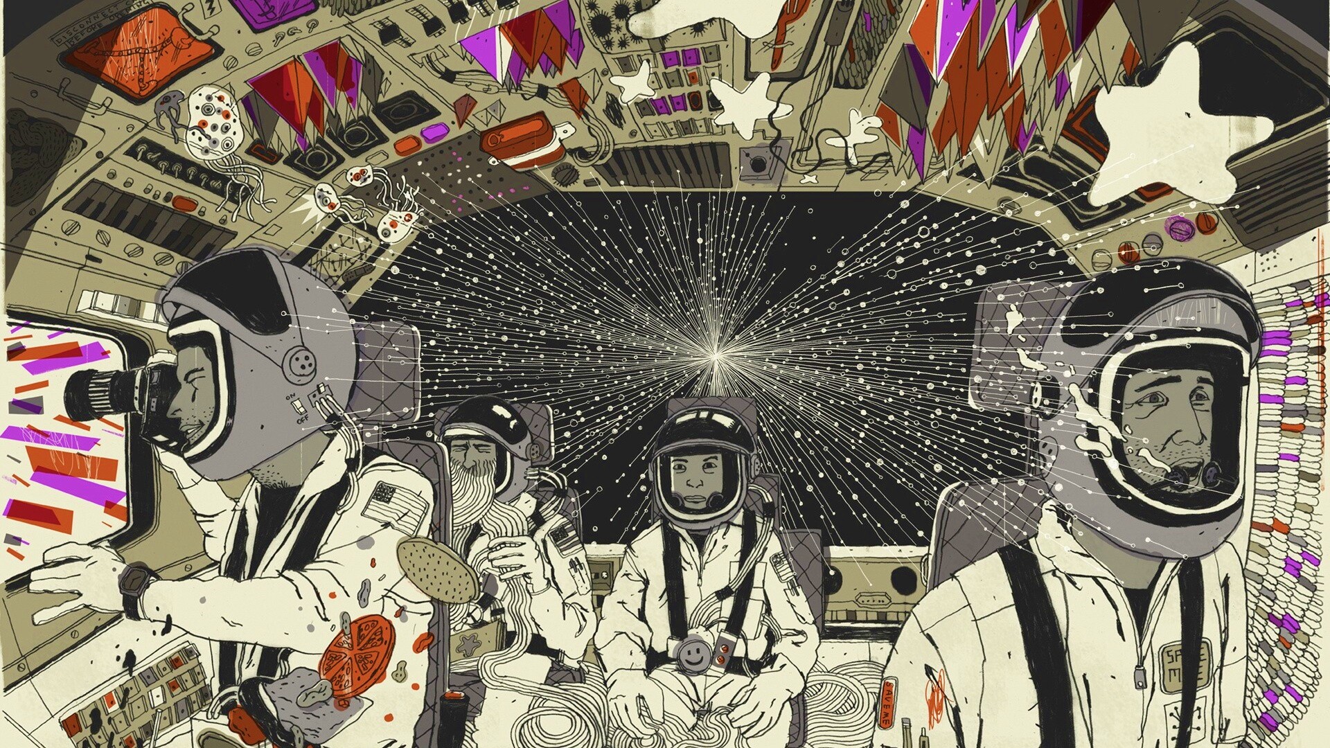 Упоротые космонавты обои