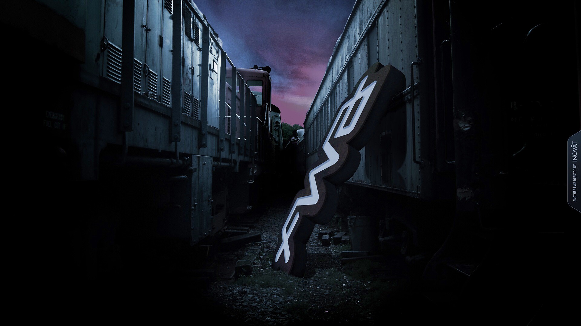 Упавшая вывеска обои