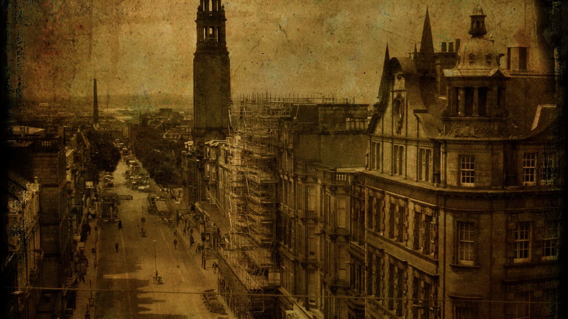 Старинное фото города обои