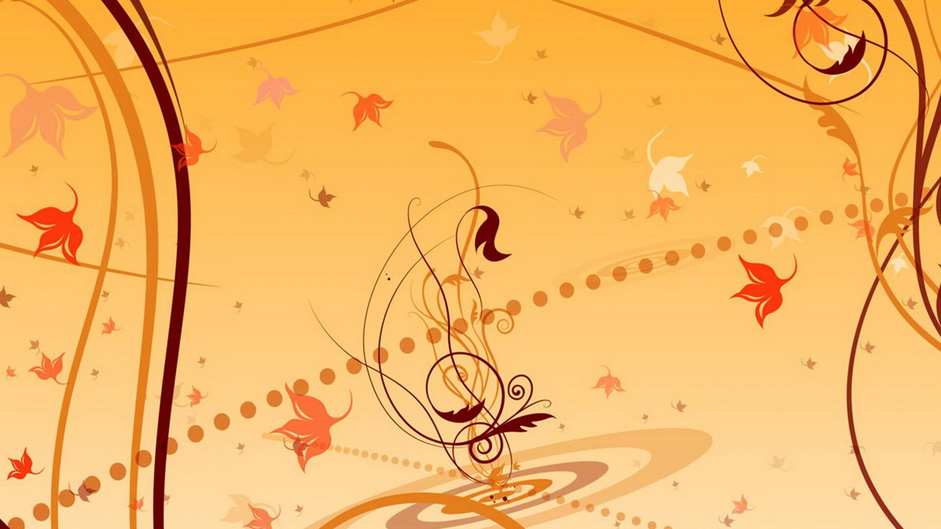 Цветы и завитки обои