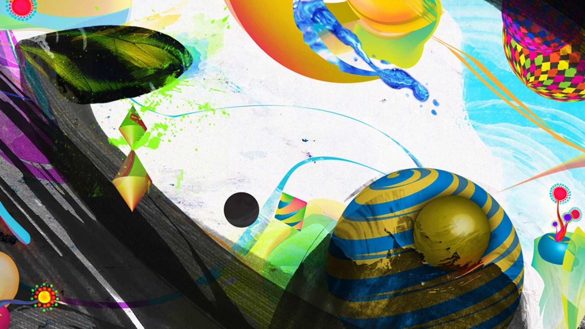 Абстракция из игрушек обои