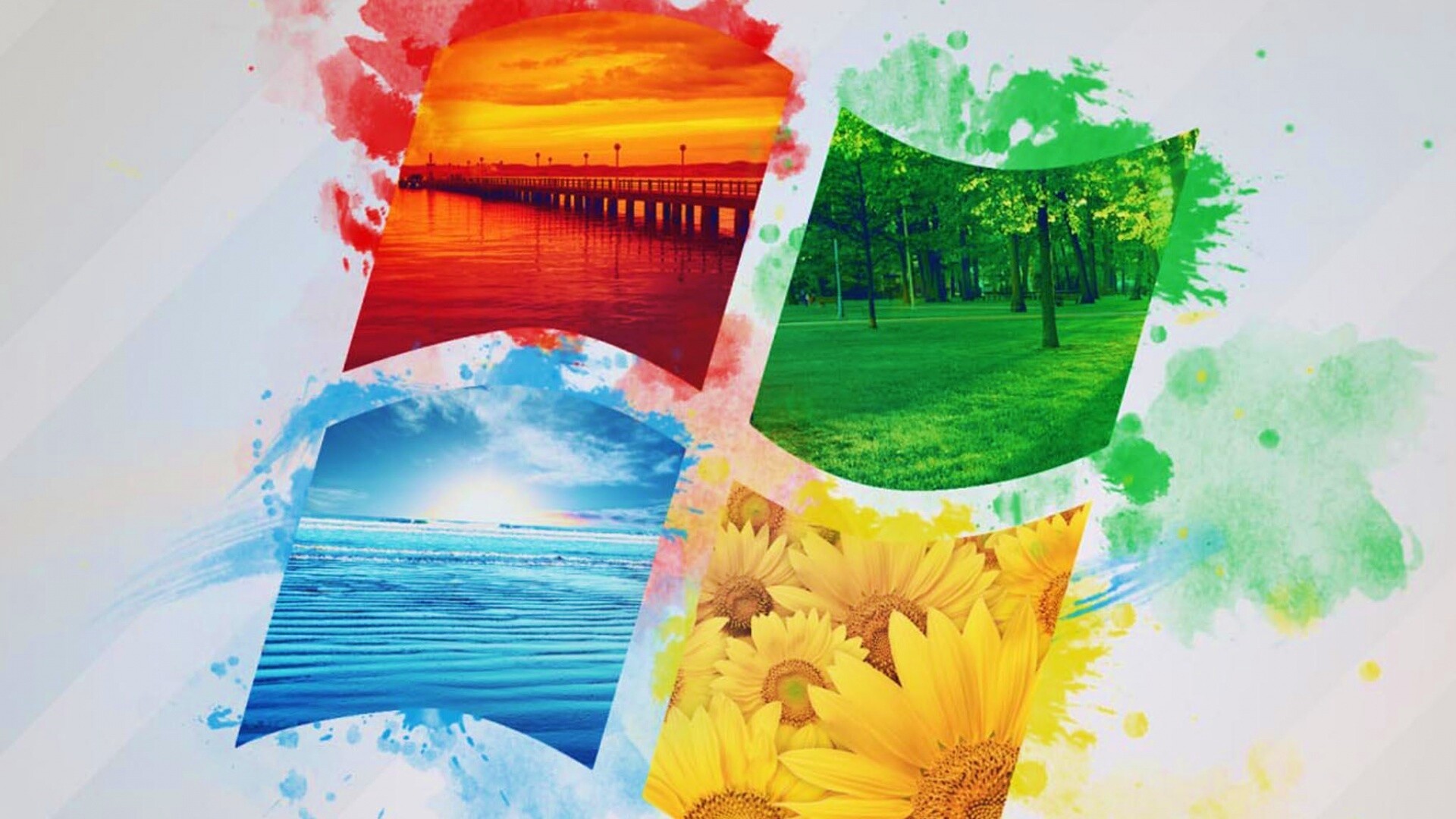 Логотип Winfdows bз фотографий природы обои