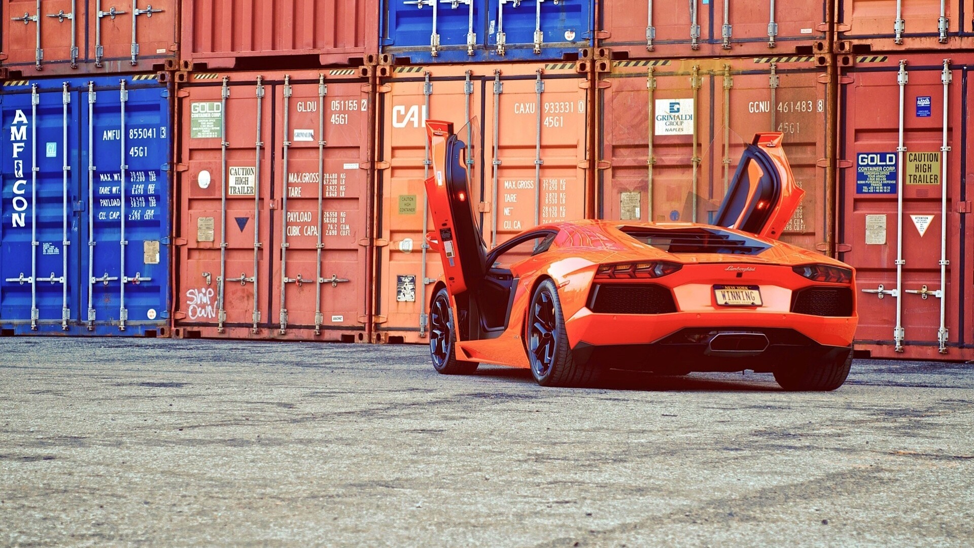 Оранжевый Авентадор обои