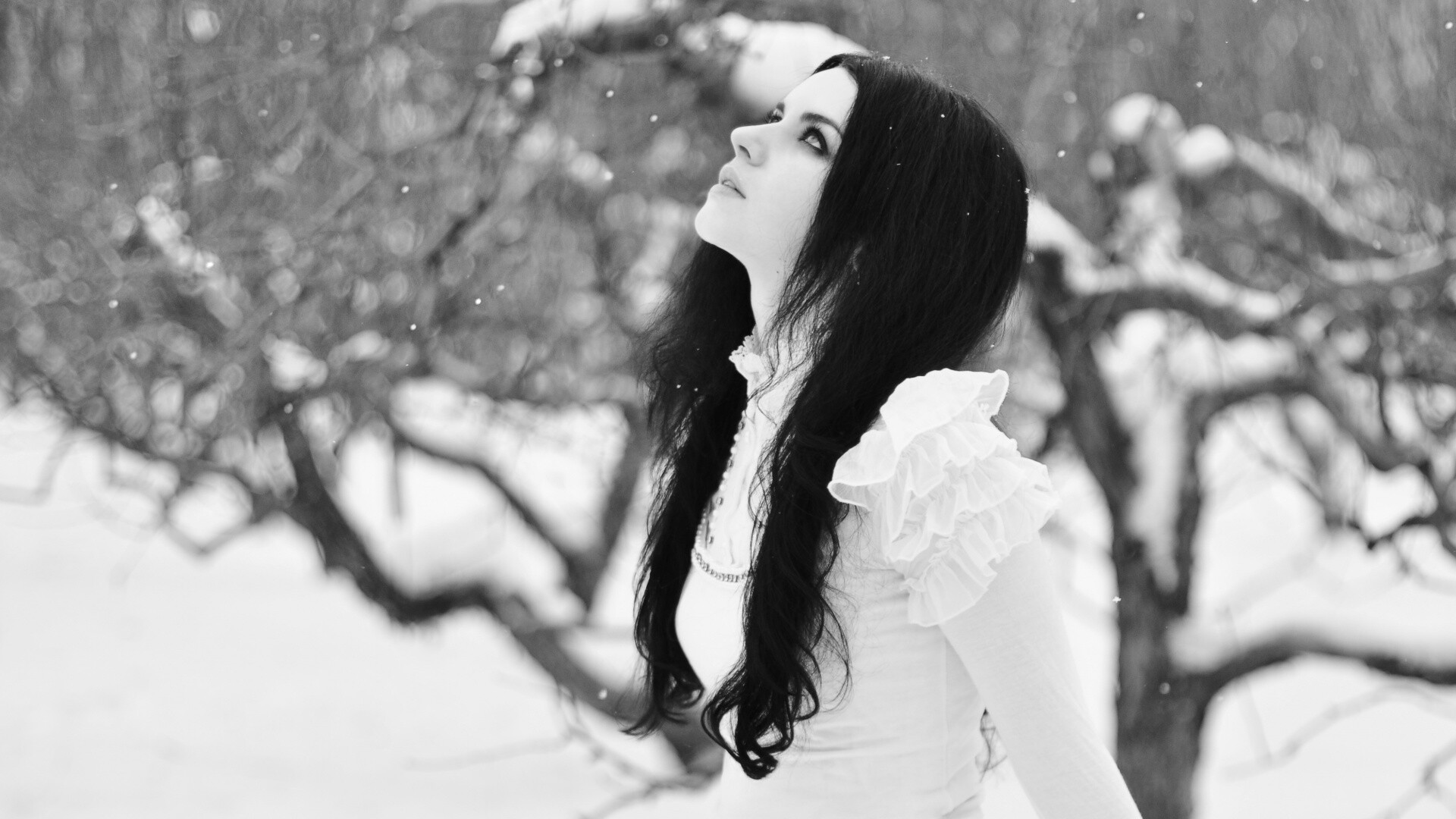 Белоснежная леди обои