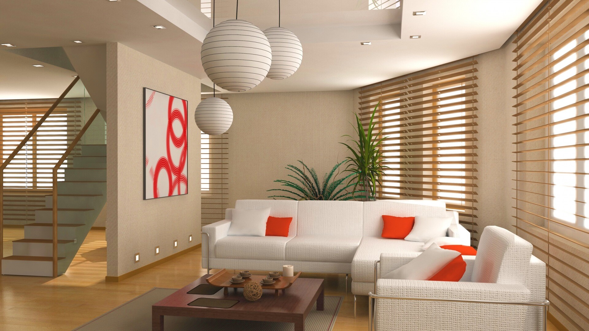 Китайская гостинная обои