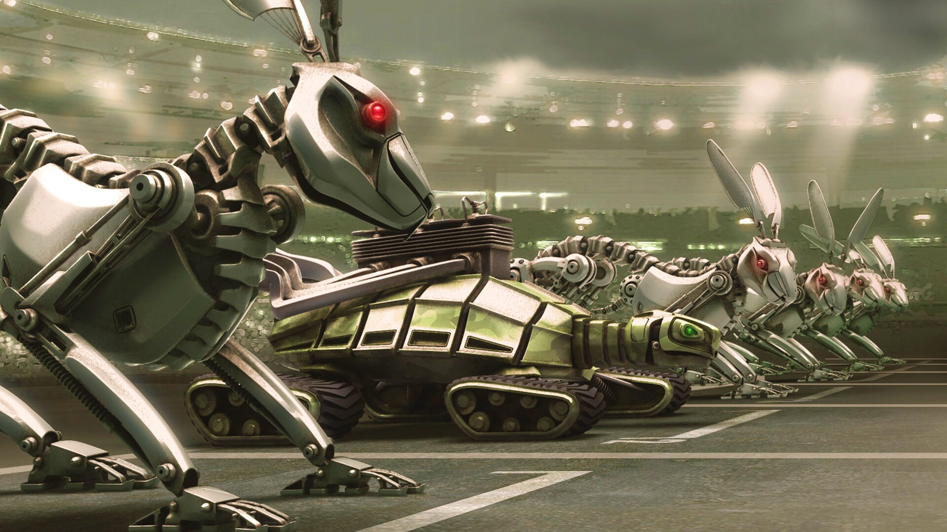 Роботы на старте обои