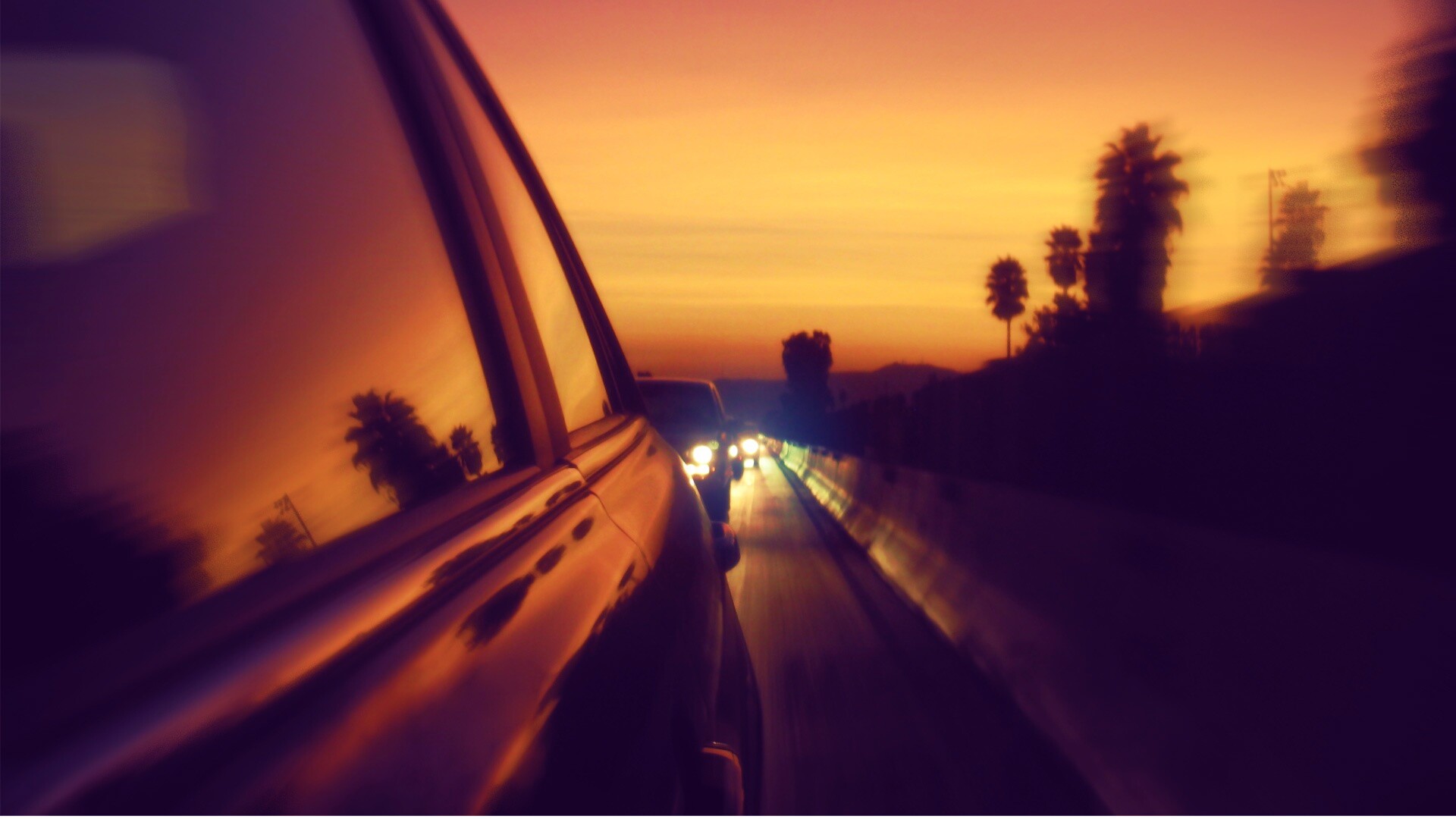 Вечерняя поездка обои