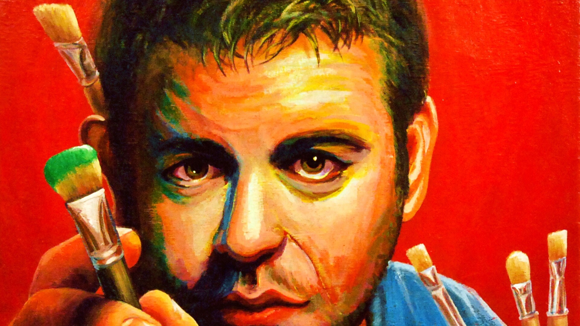 Нарисованный художник обои