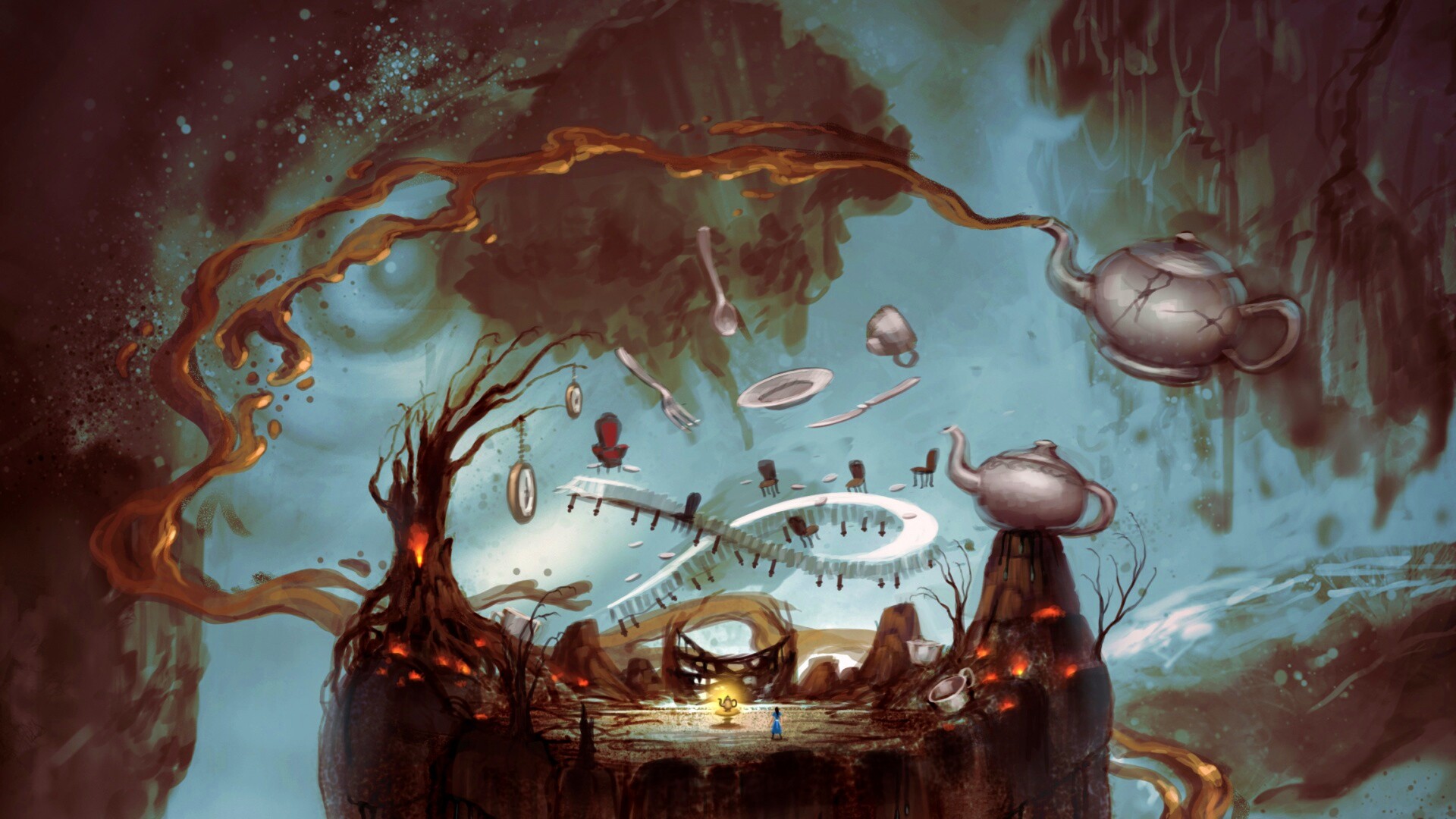 Алиса в стране чудес обои