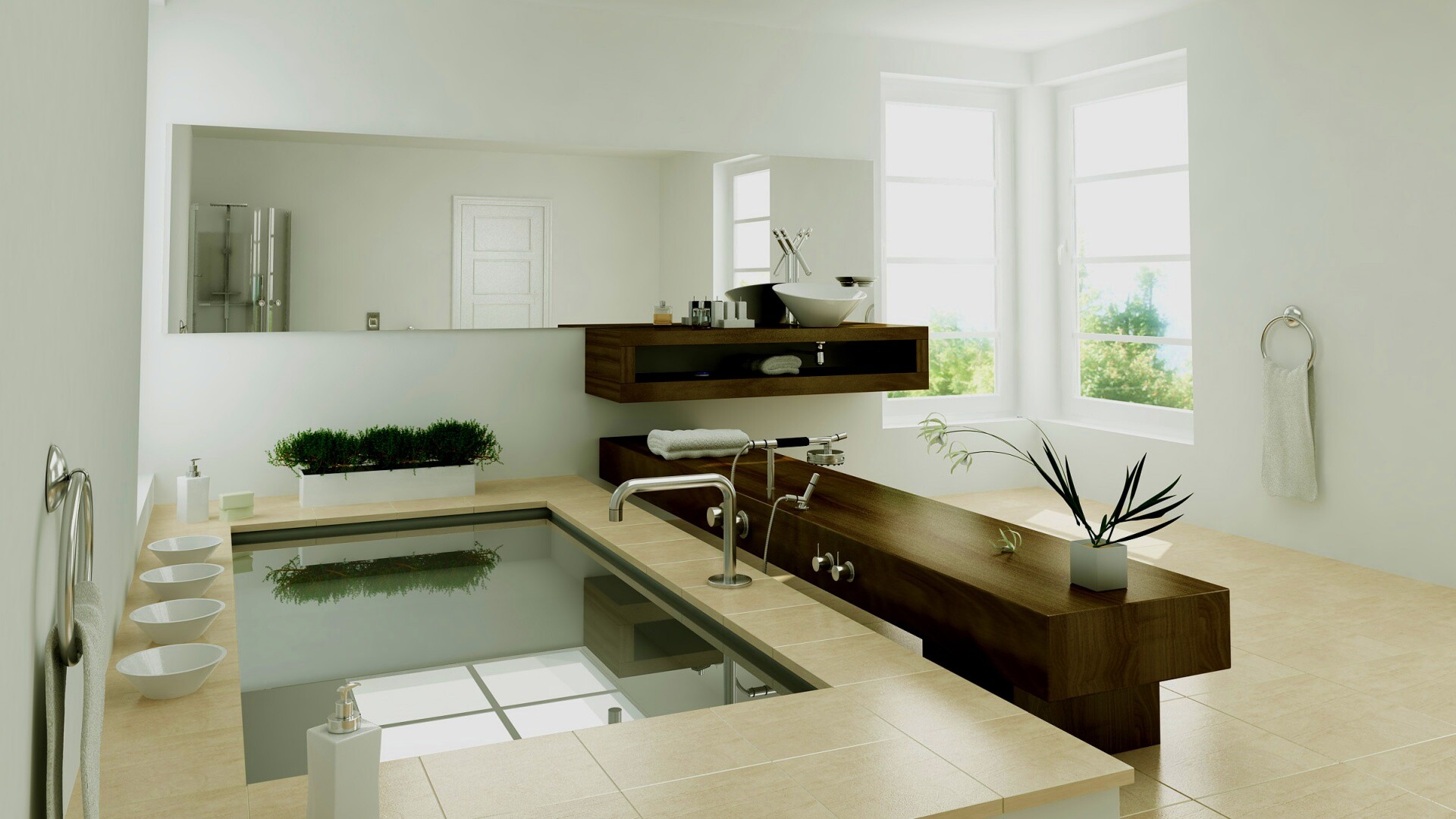 Ванная комната обои