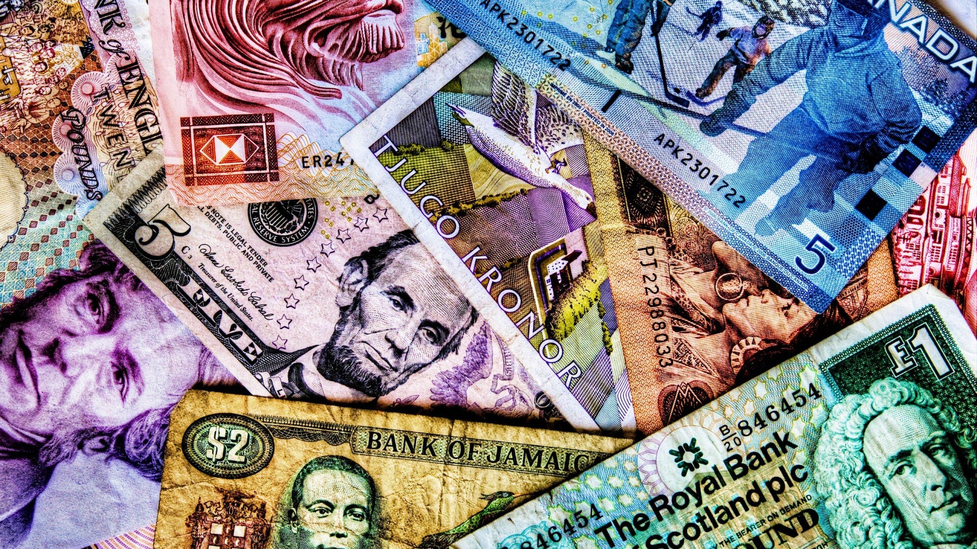 Купюры из разных стран обои