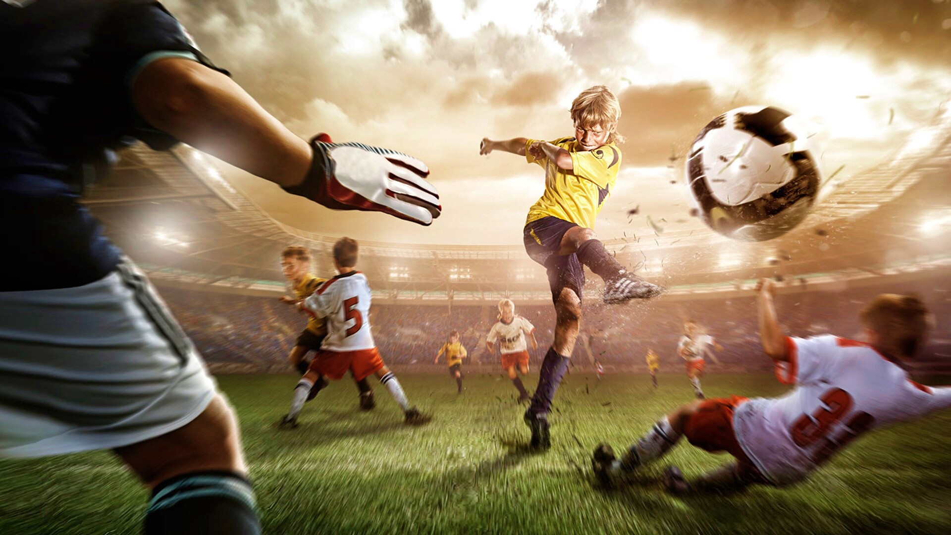 Игра в футбол обои