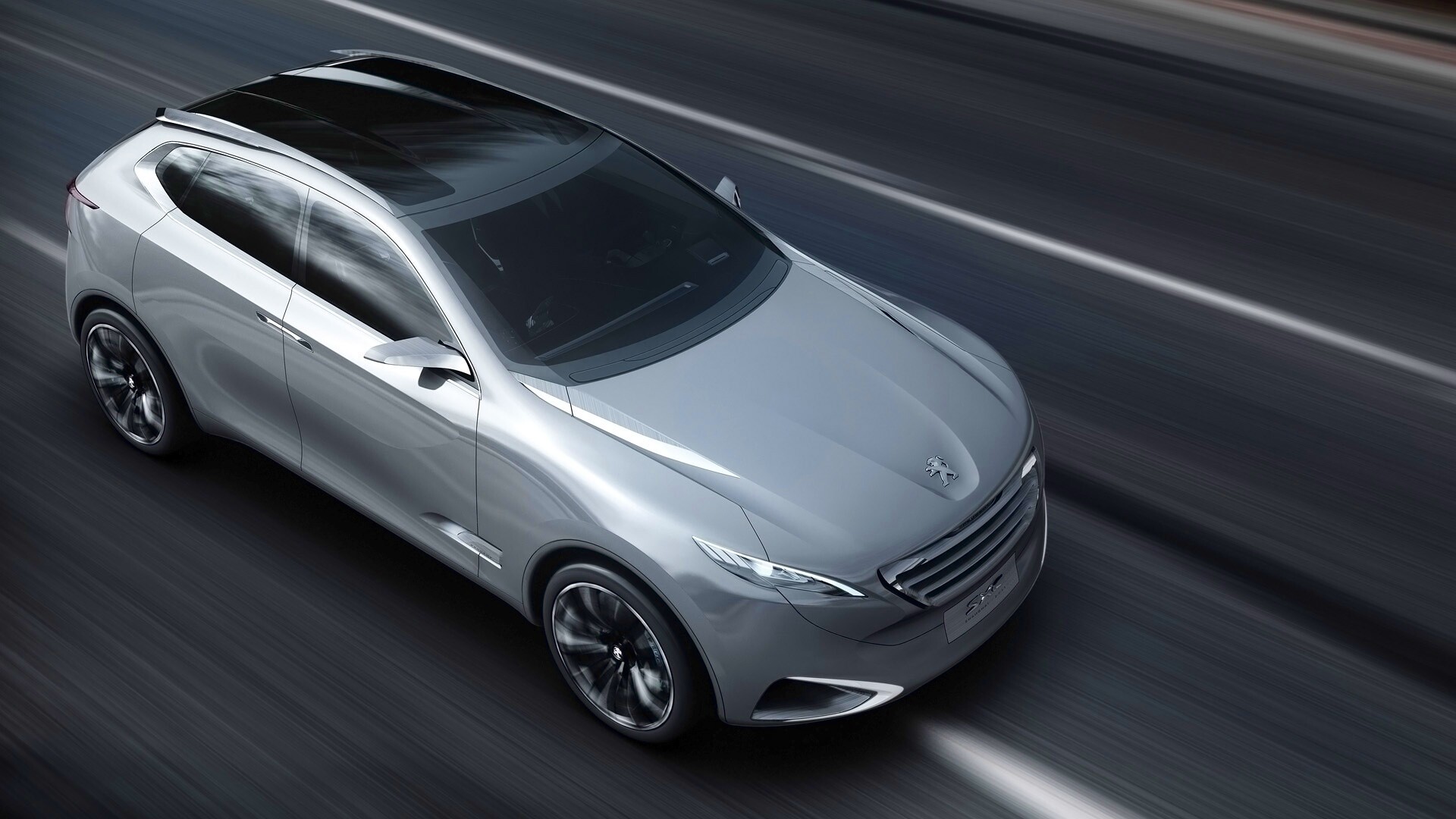 Концепт пежо на трассе обои