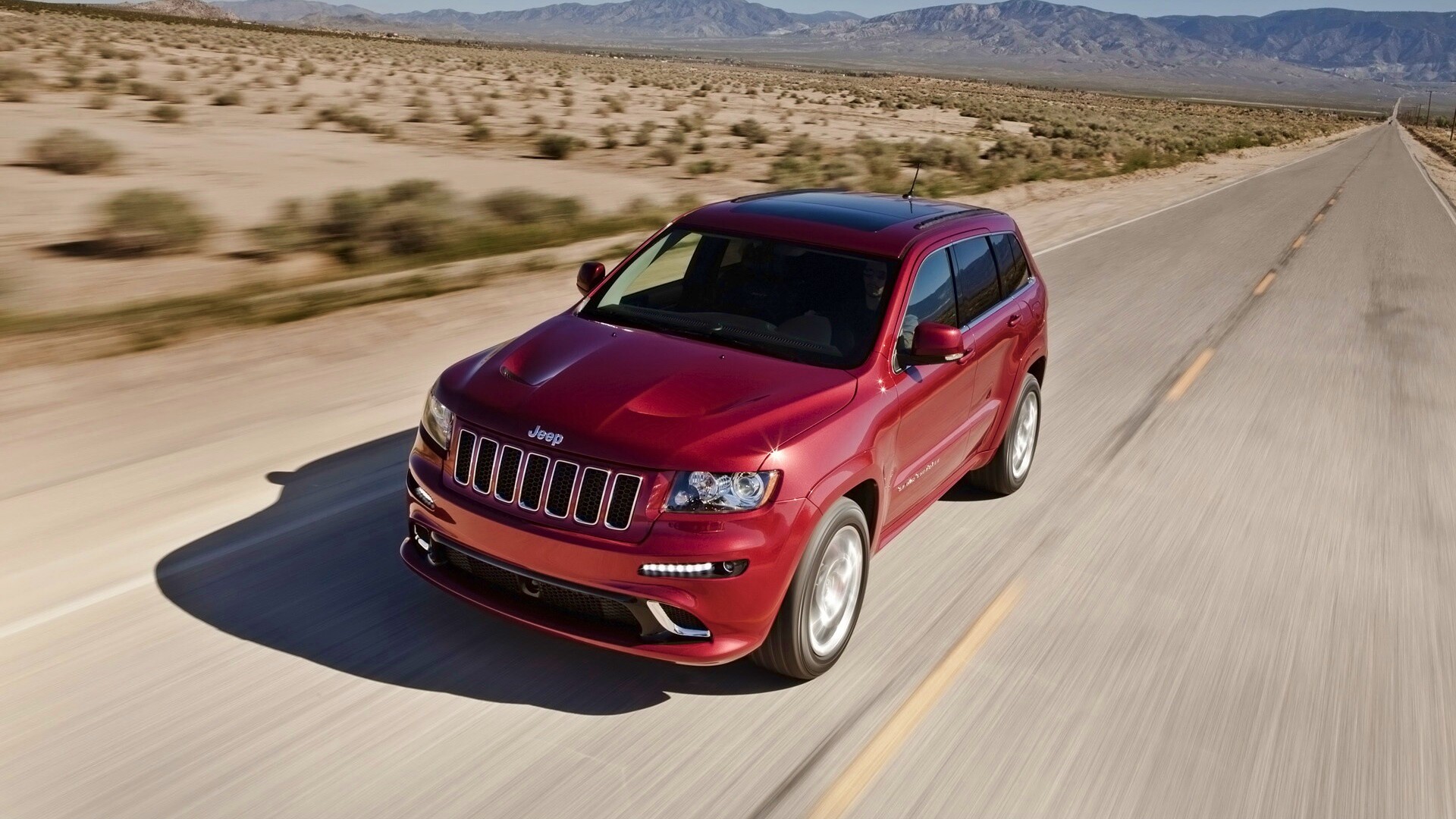 Красный Jeep обои