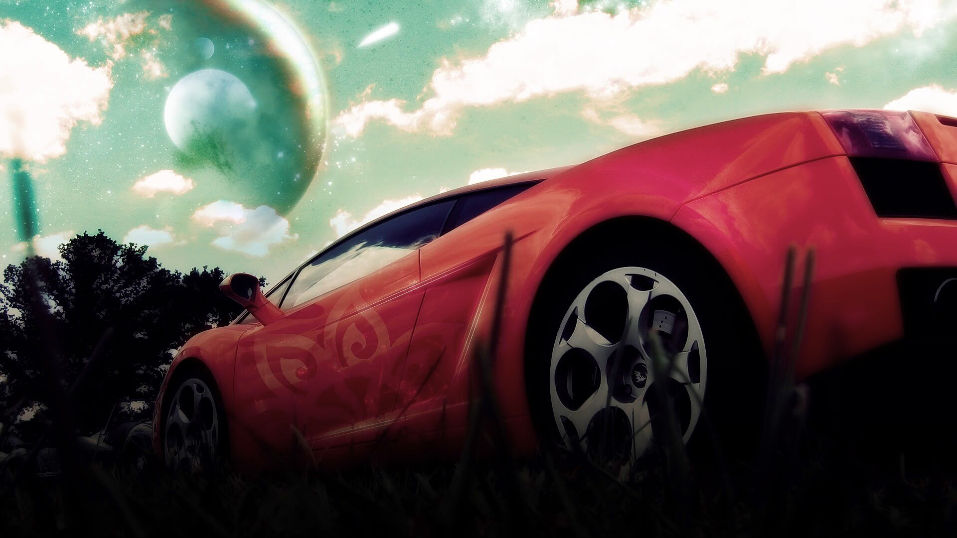 Lamborghini на другой планете обои