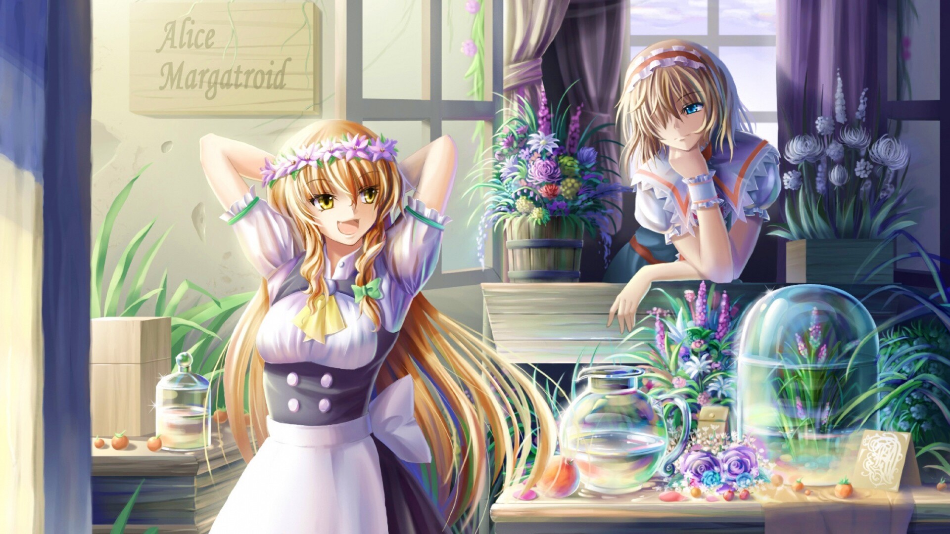 Анимешное утро обои