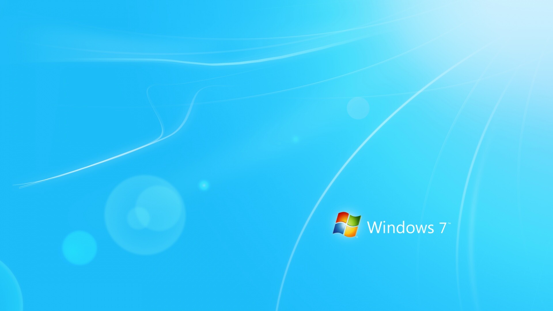 Голубые обои Windows 7 обои