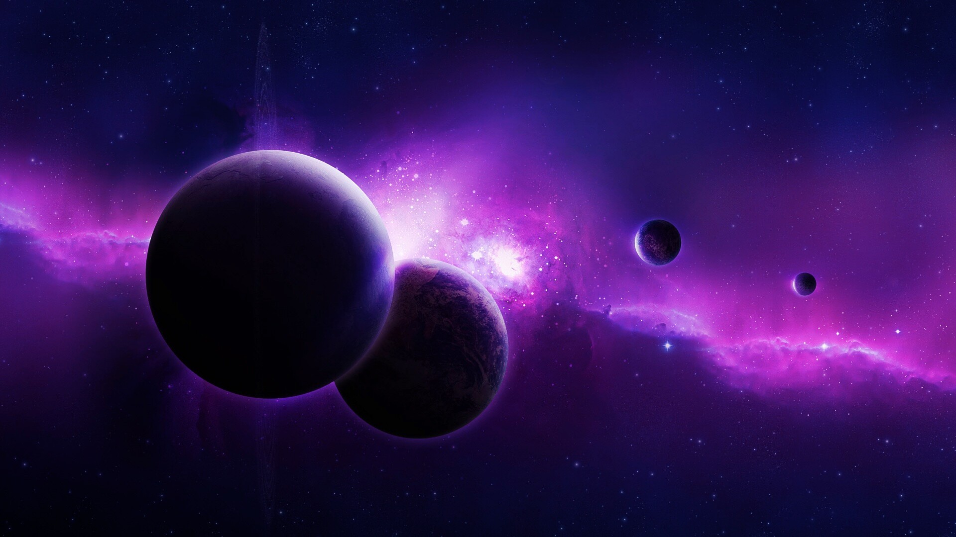 Фиолетовая вселенная обои