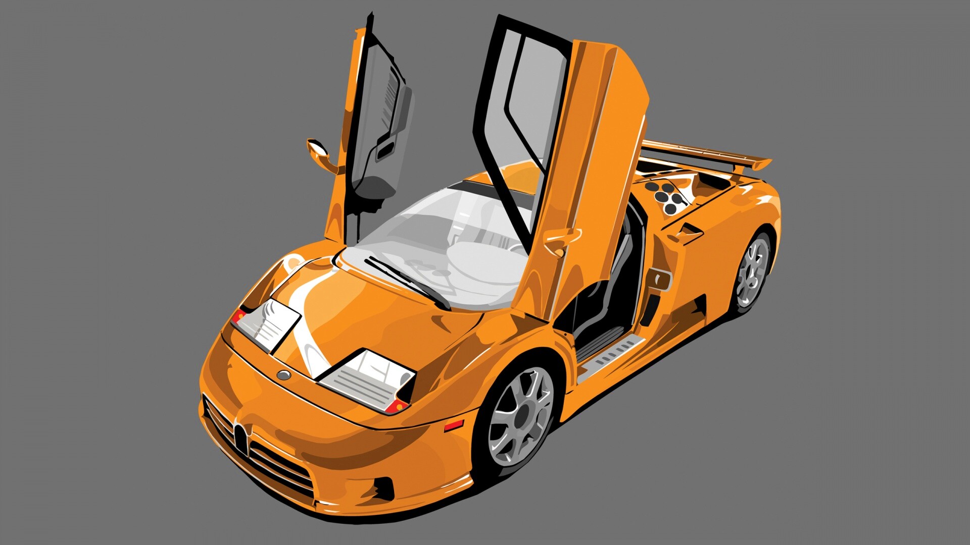 Bugatti EB 110 в векторе обои